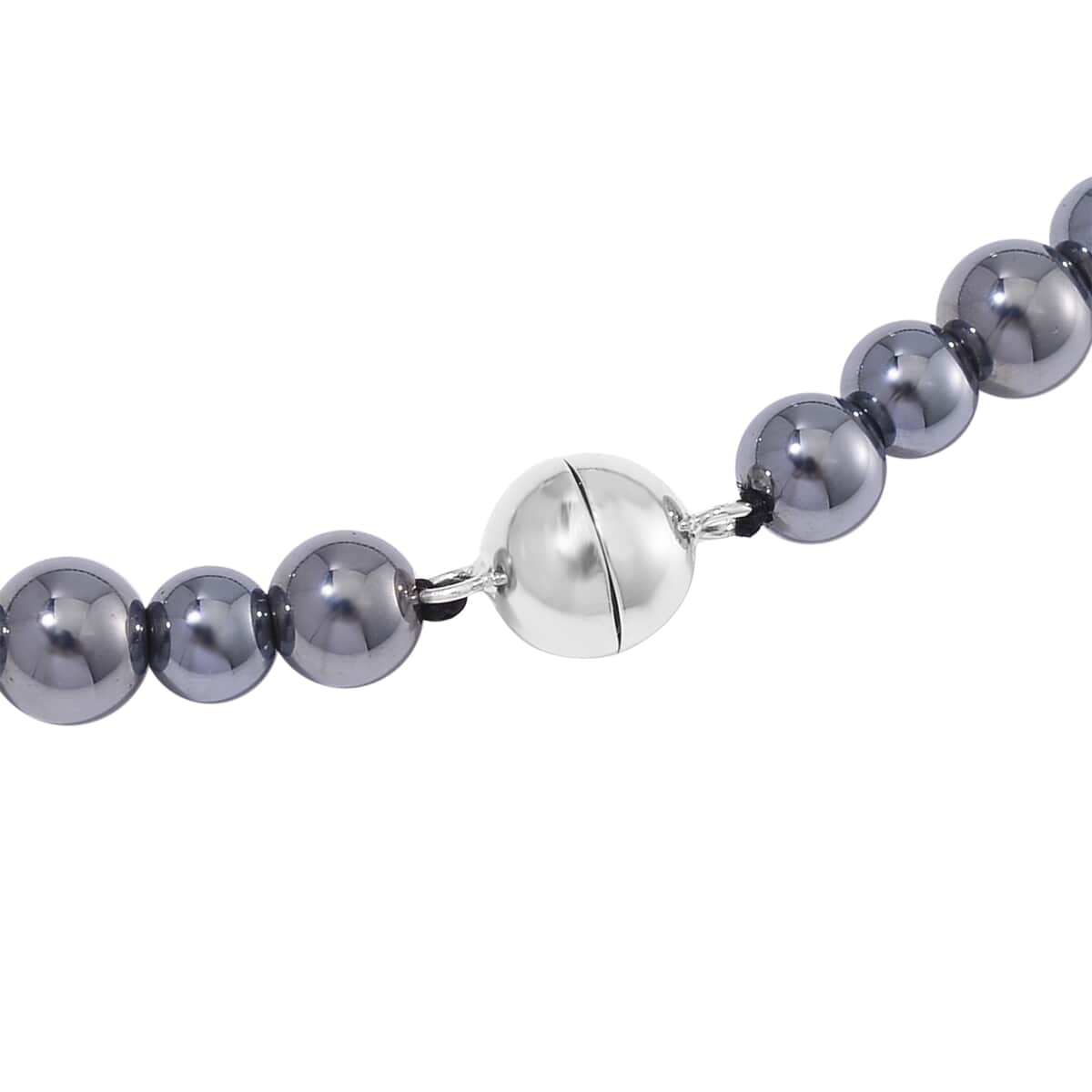 Terahertz 210.00 ctw Beaded Necklace in rhodium Sterling Silver 20 Inches image number 3