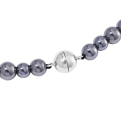 Terahertz 210.00 ctw Beaded Necklace in rhodium Sterling Silver 20 Inches