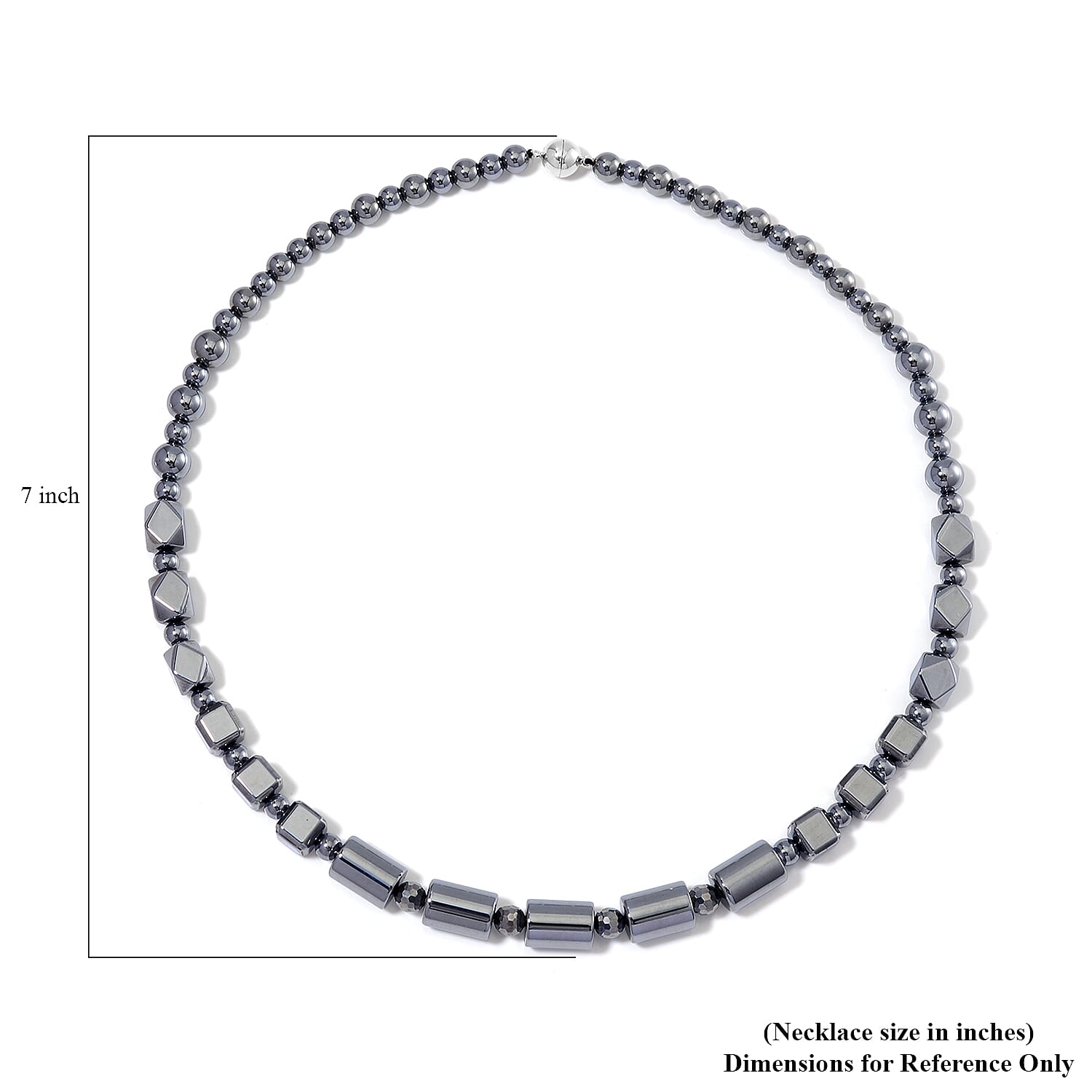 Terahertz 210.00 ctw Beaded Necklace in rhodium Sterling Silver 20 Inches