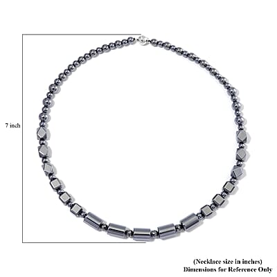 Terahertz 210.00 ctw Beaded Necklace in rhodium Sterling Silver 20 Inches