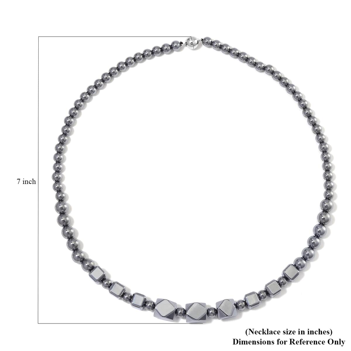 Terahertz Octagon Beaded Necklace (20 Inches) in rhodium Sterling Silver 185.00 ctw image number 4