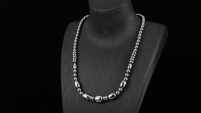 EverTrue Terahertz 185.00 ctw Barrel Beaded Necklace in Rhodium Sterling Silver 20 Inches