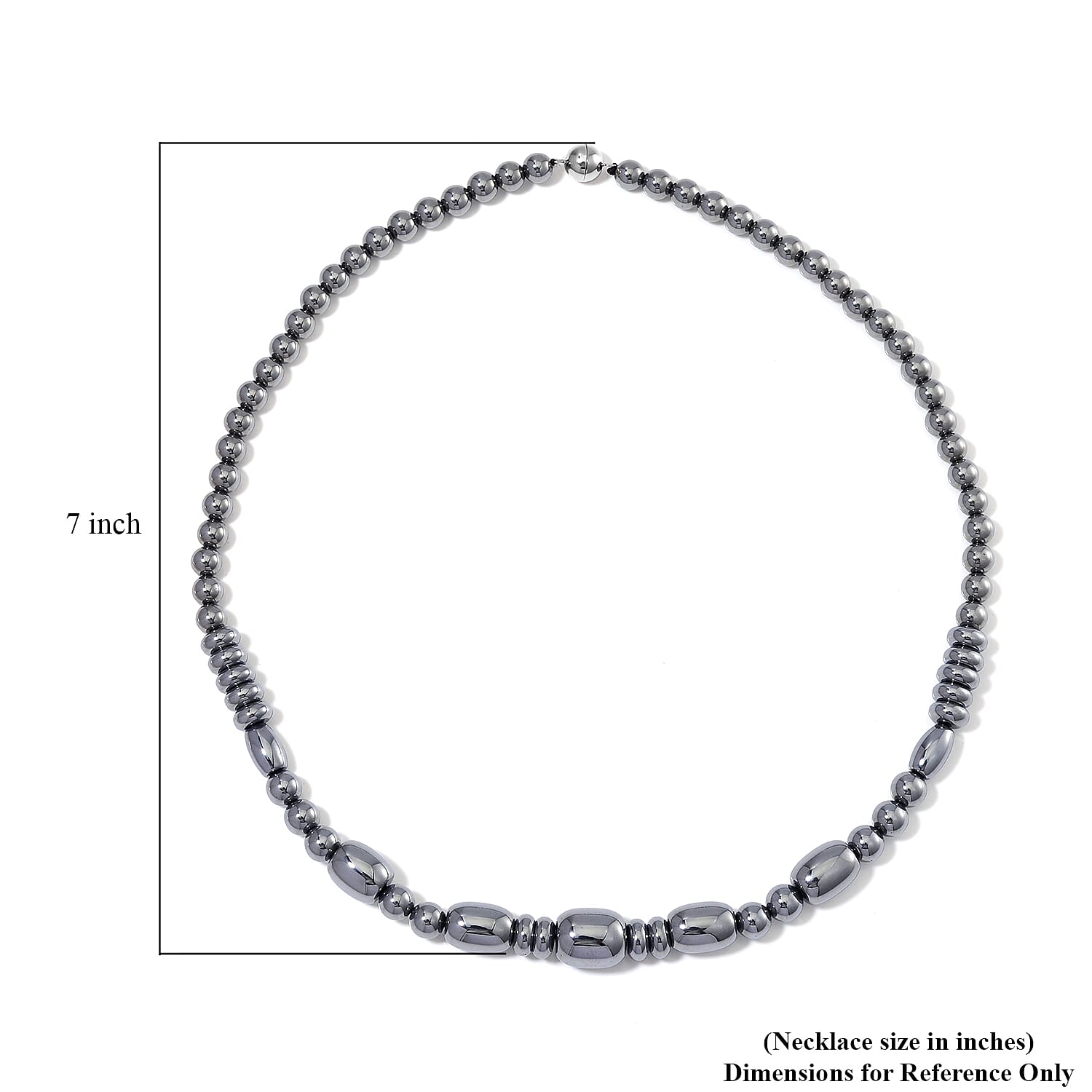 EverTrue Terahertz 185.00 ctw Barrel Beaded Necklace in Rhodium Sterling Silver 20 Inches