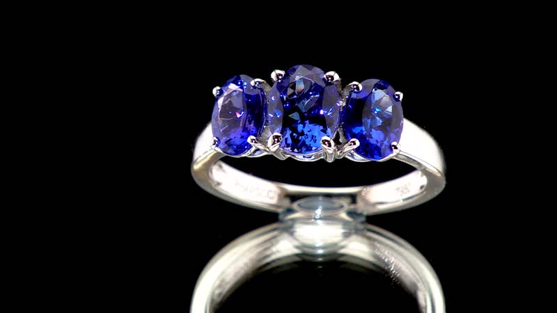 Doorbuster Certified & Appraised Rhapsody 950 Platinum AAAA Tanzanite 3 Stone Ring (Size 6.0) (5.20 g) 3.30 ctw