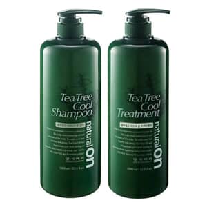 Daeng Gi Meo Ri Natural On Tea Tree Cool Shampoo & Treatment (33.8oz Each)