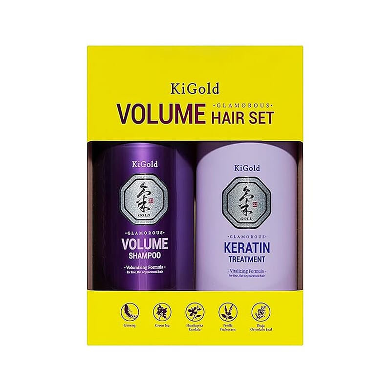 KiGold Glamorous Volume Shampoo & Keratin Treatment Hair Set (24oz Each)
