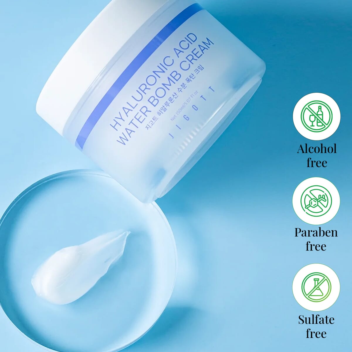 Jigott Hyaluronic Acid Water Bomb Cream image number 3