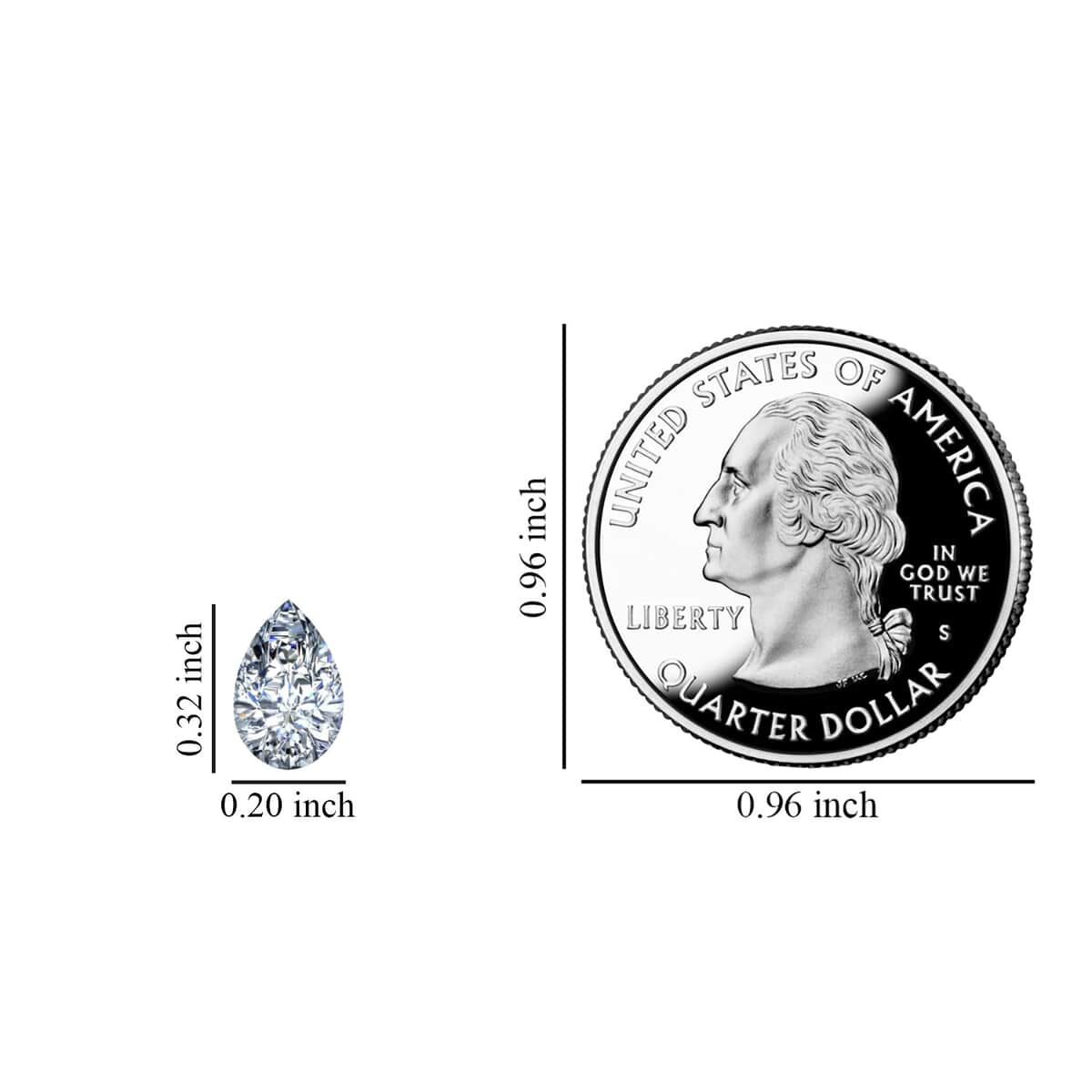 Luxuriant Lab Grown Diamond (G VS1) (Pear 8.3x5.3 mm) 1.00 ctw image number 2