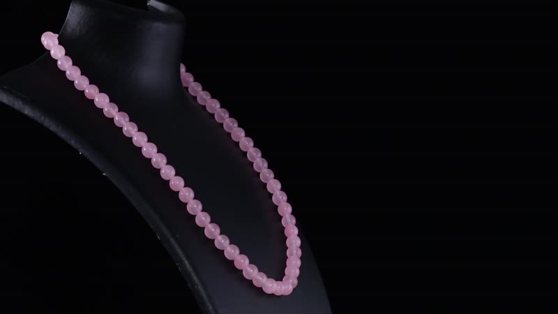 Pink Agate (D) 242.25 ctw Beaded Necklace in Platinum Bond 20 Inches