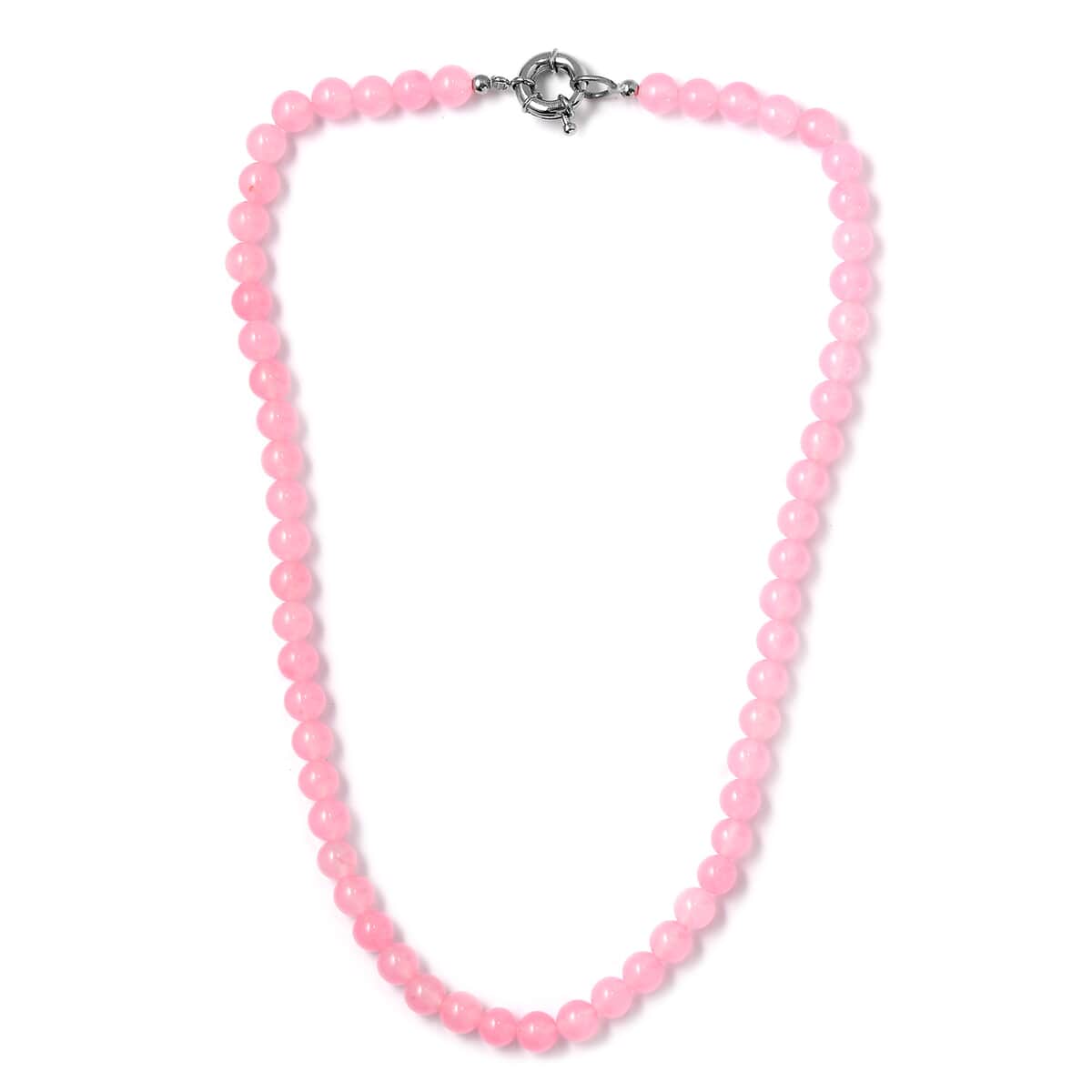 Pink Agate (D) 242.25 ctw Beaded Necklace in Platinum Bond 20 Inches image number 3