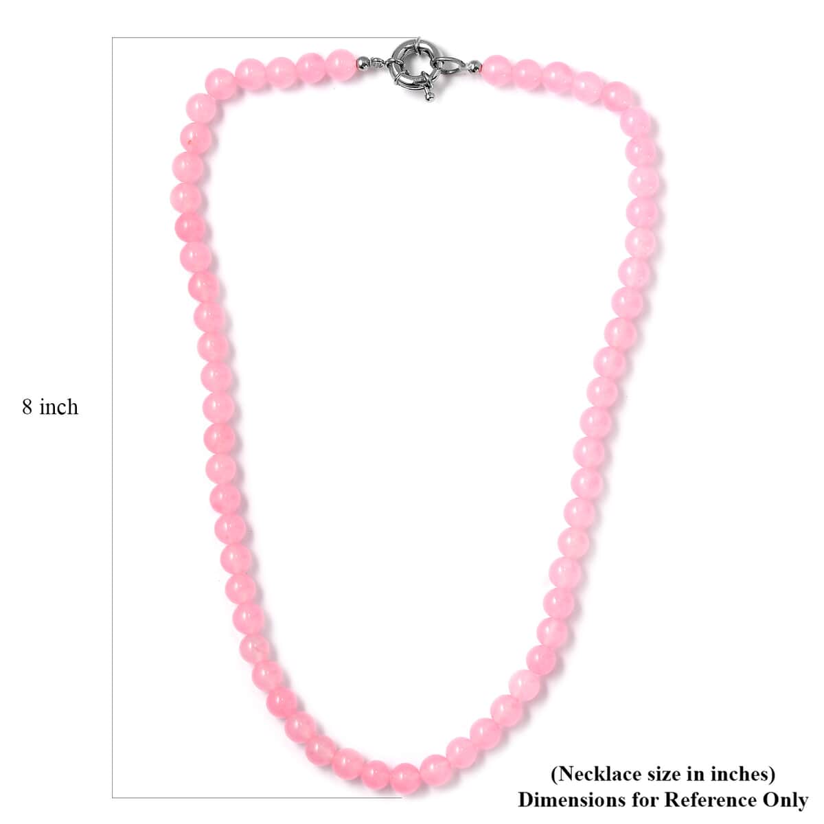 Pink Agate (D) 242.25 ctw Beaded Necklace in Platinum Bond 20 Inches image number 5