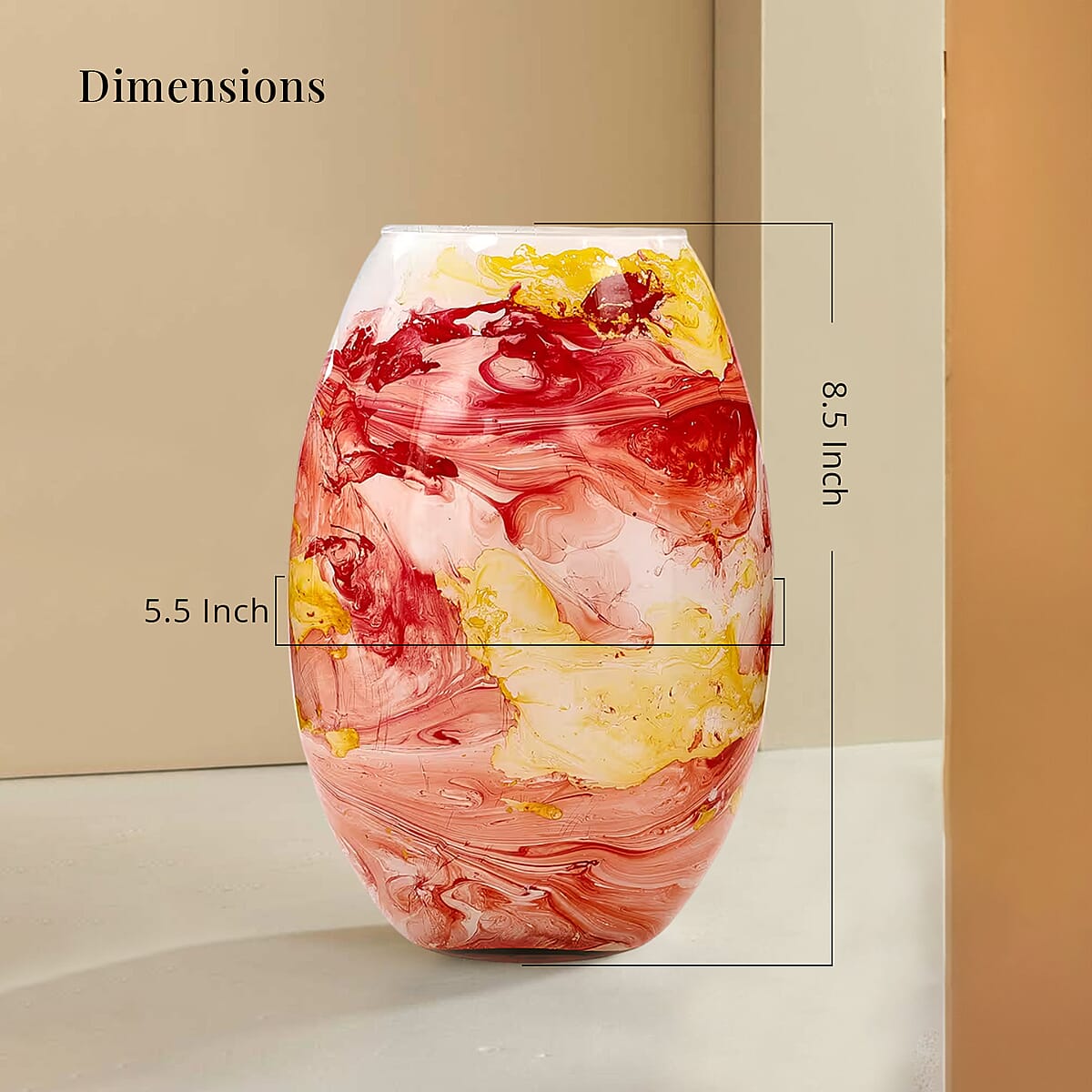 Handcrafted Multi Color Marble Printed Glass Lamp with 1.5 mtr Cord and Inline Switch (8.5x5.5) image number 4