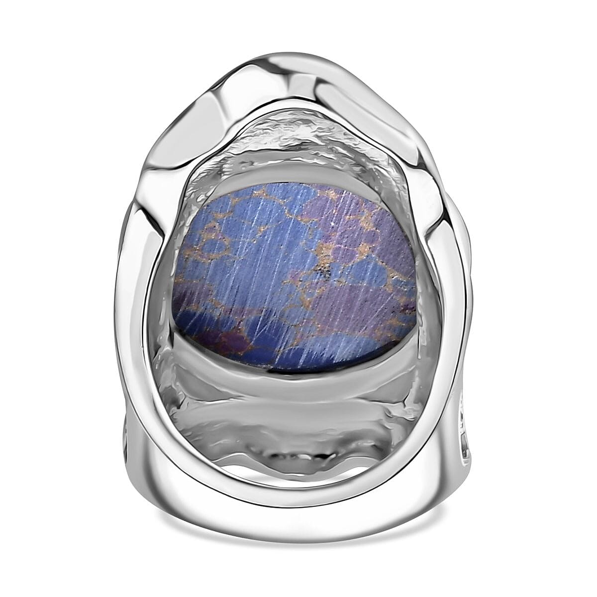 Mojave Purple Turquoise 18.20 ctw Solitaire Ring in Stainless Steel (Size 10.0) 