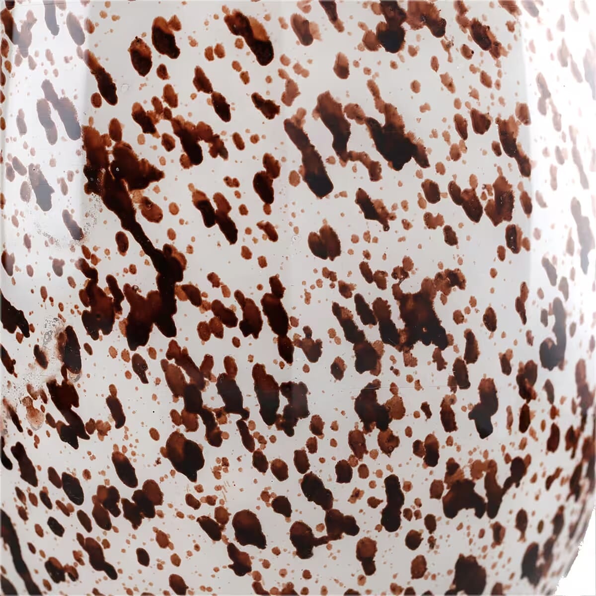 Handcrafted White & Brown Marble Printed Glass Lamp with 1.5 mtr Cord and Inline Switch (8.5x5.5) image number 7