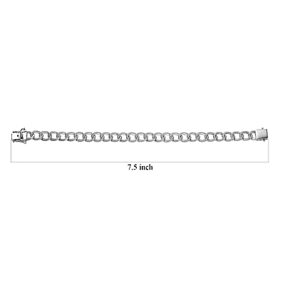 Karis Diamond Accent Curb Chain Bracelet in Platinum Bond (7.25 In)