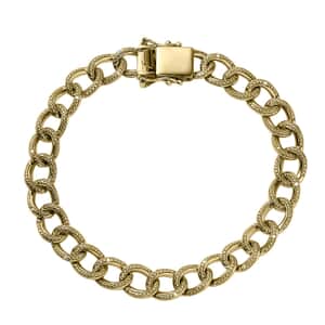 Karis Diamond Accent Curb Chain Bracelet in 18K YG Plated (7.25 In)