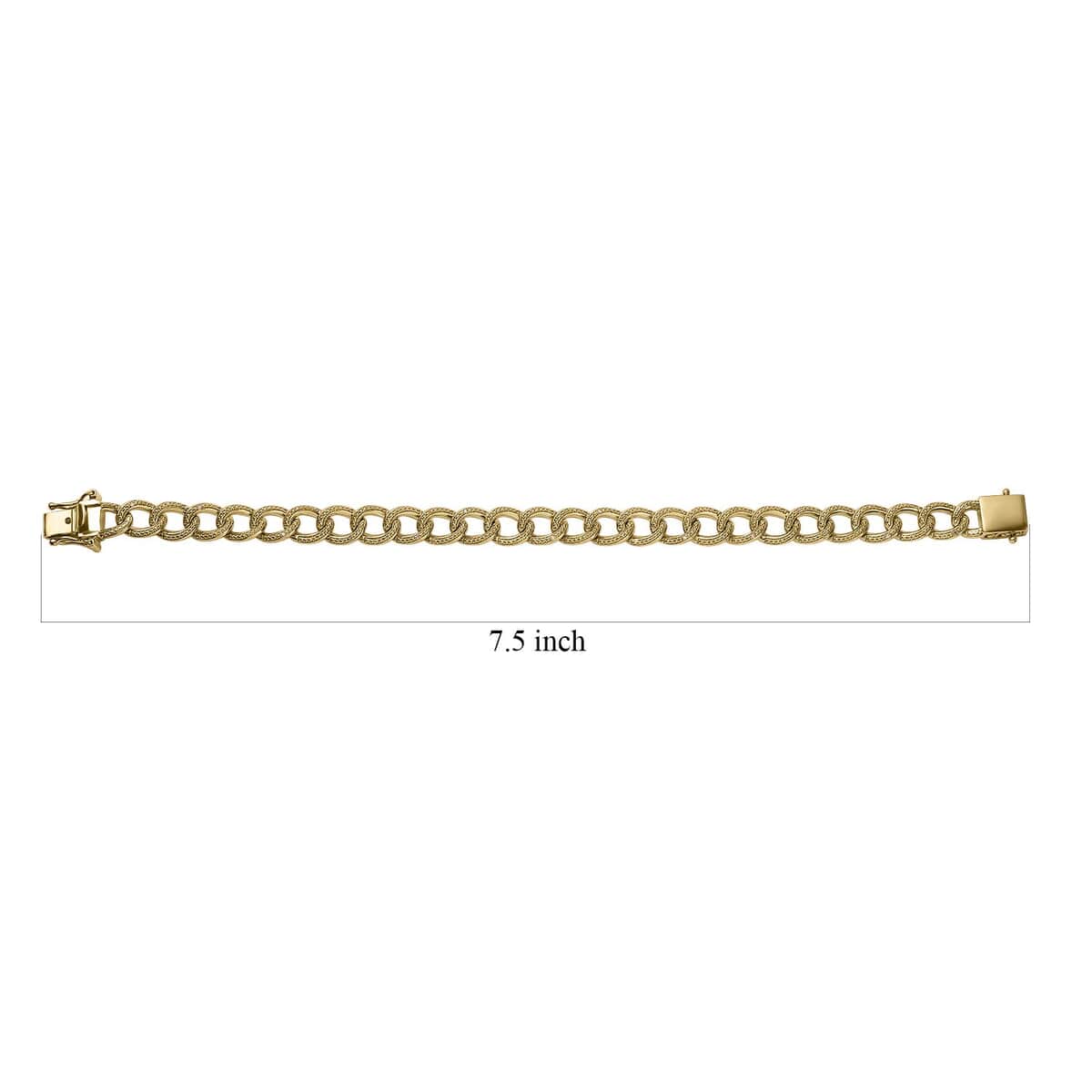 Karis Diamond Accent Curb Chain Bracelet in 18K YG Plated (7.25 In) image number 4