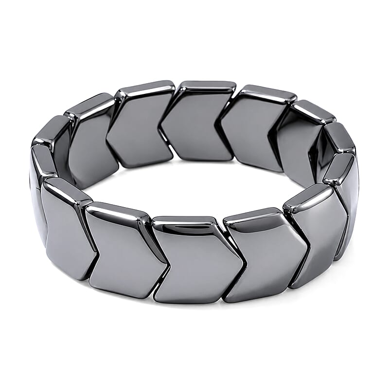 Terahertz 210.00 ctw Block Stretch Men's Bracelet (7.5-8.0In)