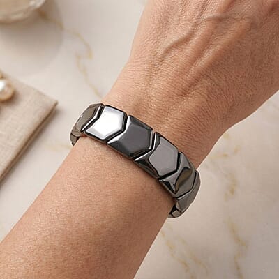 Terahertz 210.00 ctw Block Stretch Men's Bracelet (7.5-8.0In)