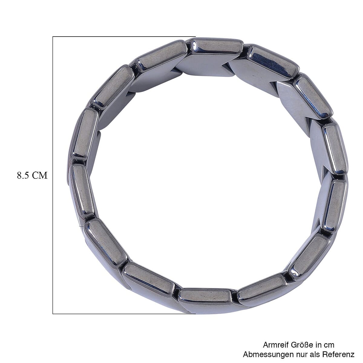 Terahertz 210.00 ctw Block Stretch Men's Bracelet (7.5-8.0In) image number 3