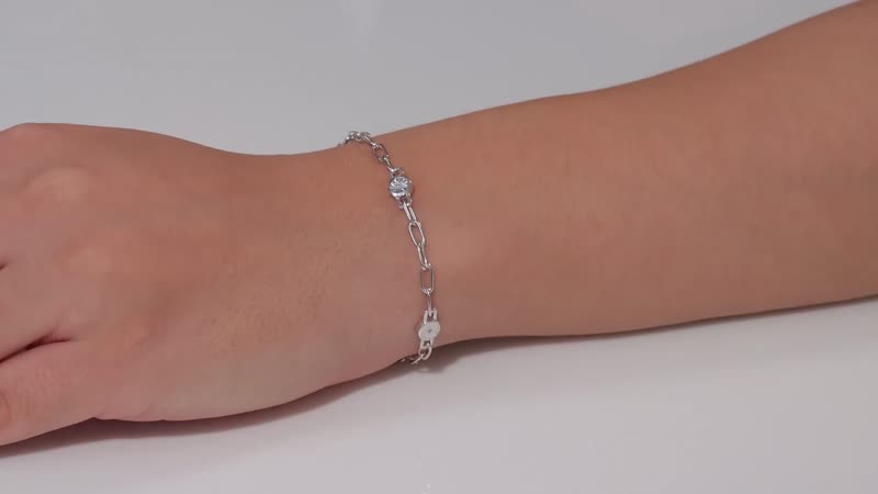 Karis Diamond Accent Bracelet in Platinum Bond (7.25 In)