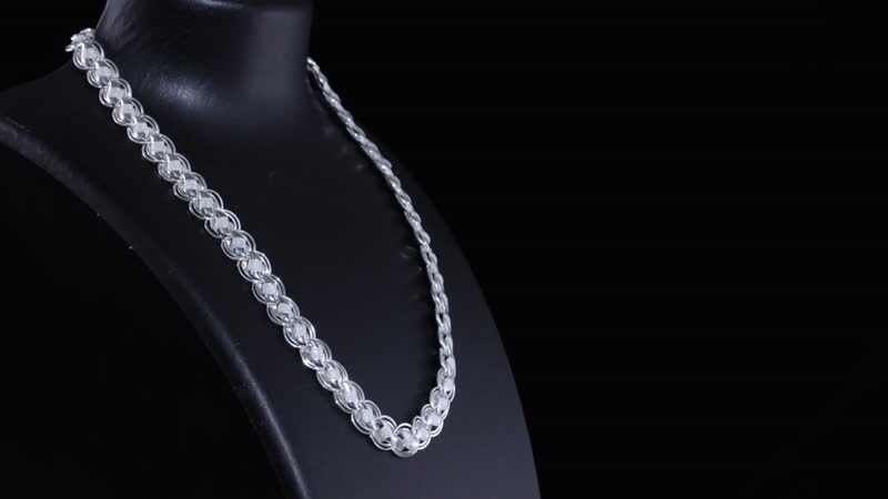Artisan Crafted Link Chain Necklace in Sterling Silver 38.15 Grams 18 Inches
