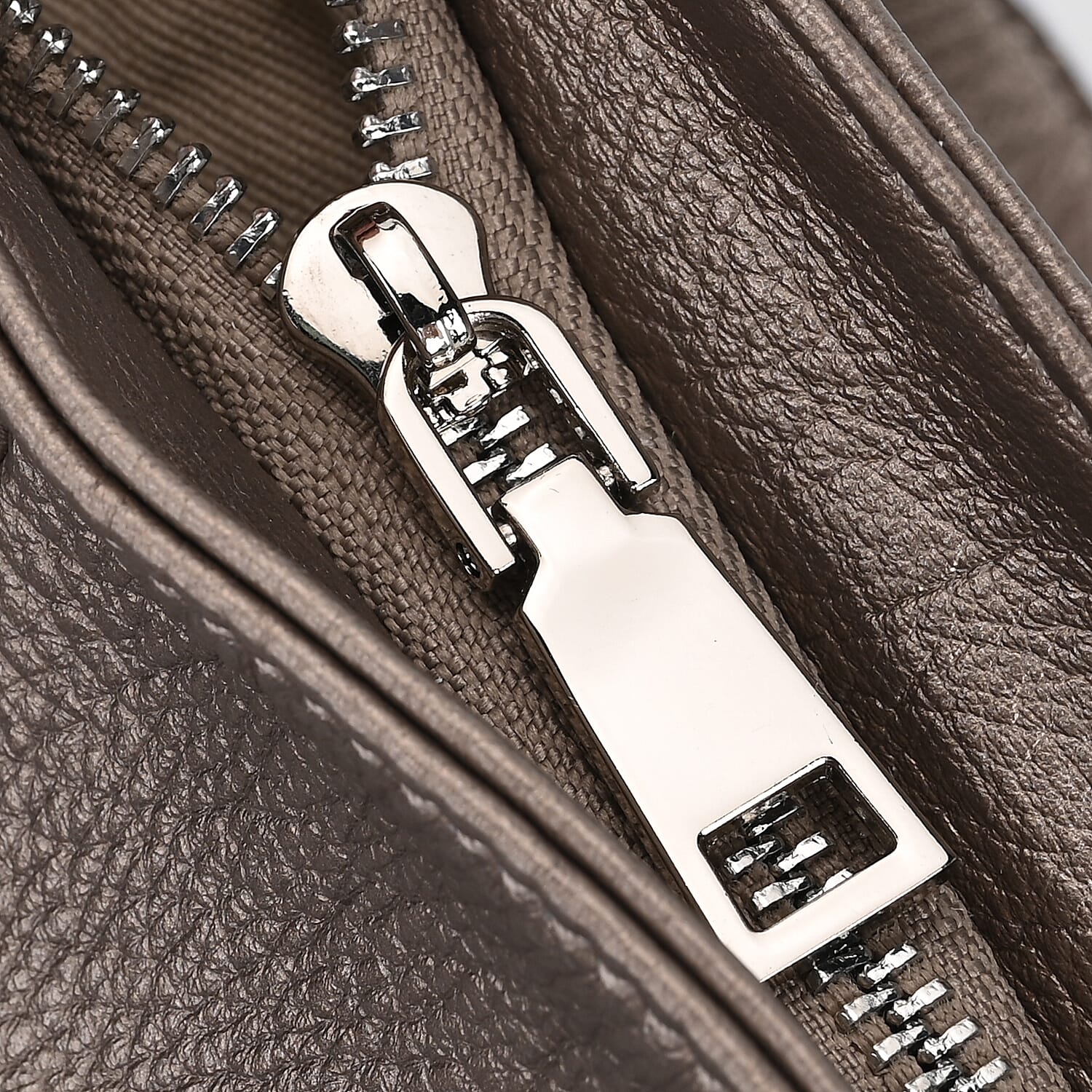 Italy Retro Noble Collection Beige Genuine Leather 2 in 1 Crossbody Bag with Shoulder Strap