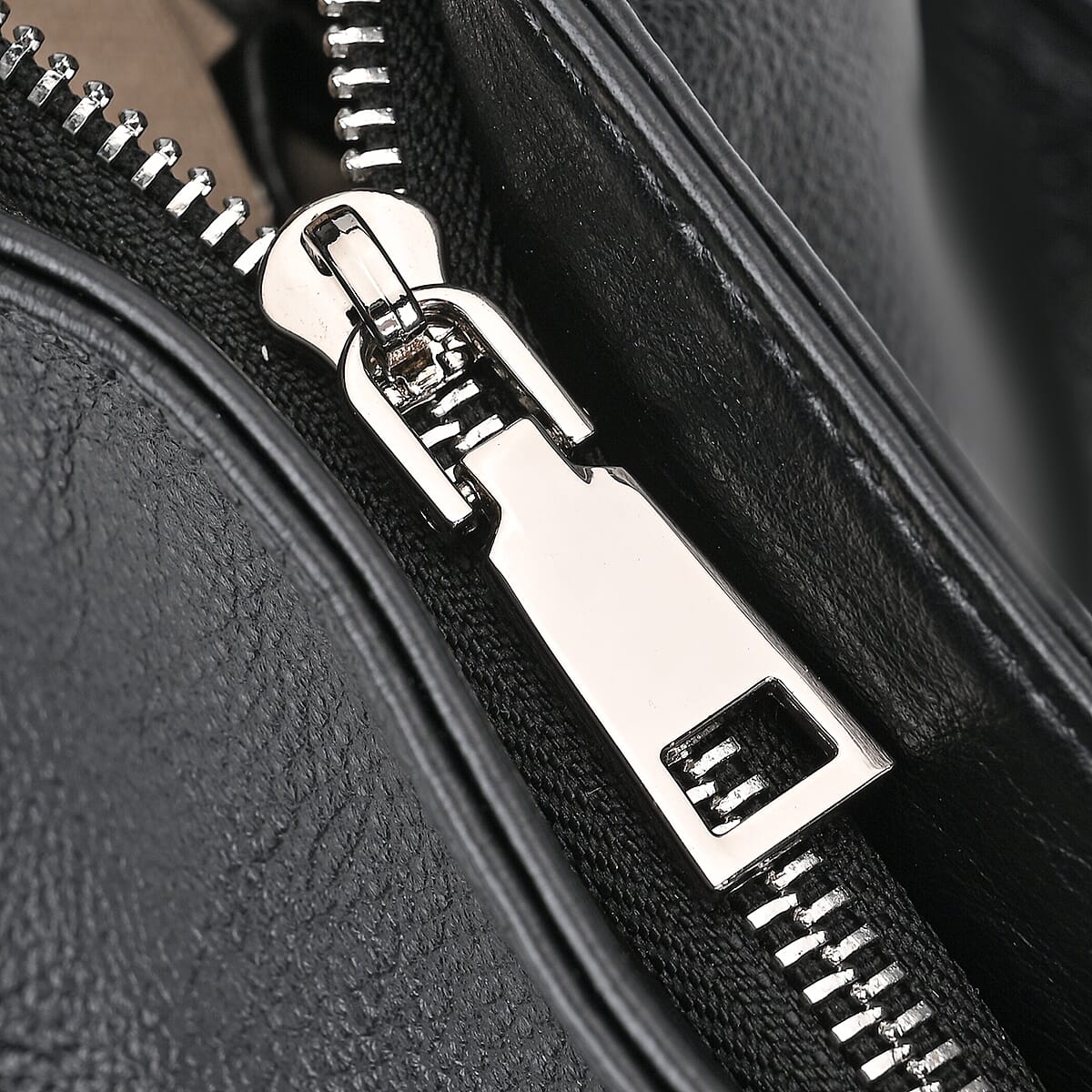 Italy Retro Noble Collection Black Genuine Leather 2 in 1 Crossbody Bag with Shoulder Strap image number 5