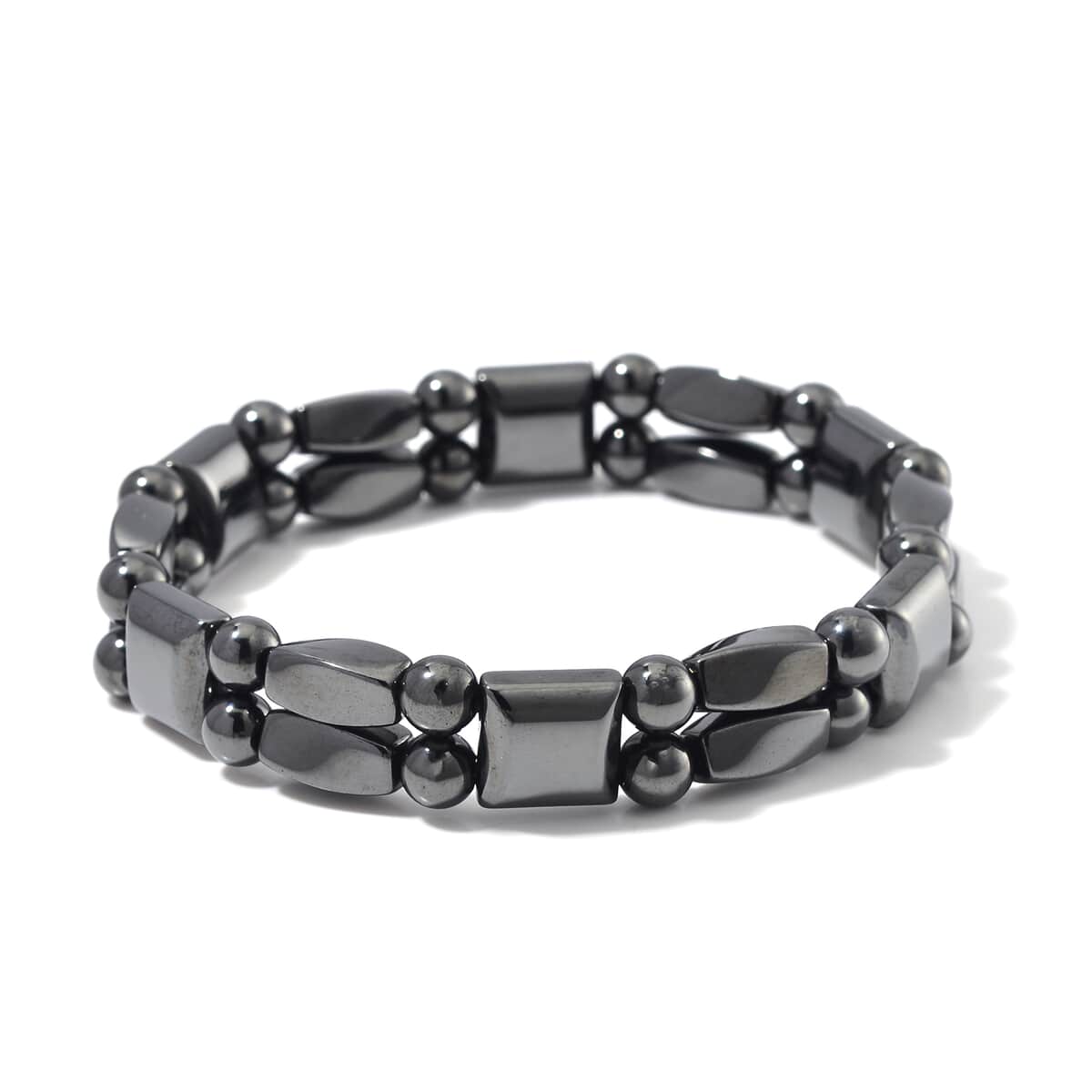 Hematite Stretch Section Bracelet 190.00 ctw image number 0