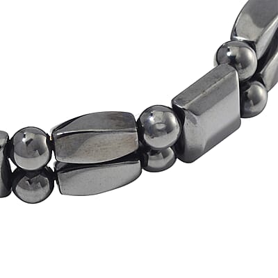 Hematite Stretch Section Bracelet 190.00 ctw