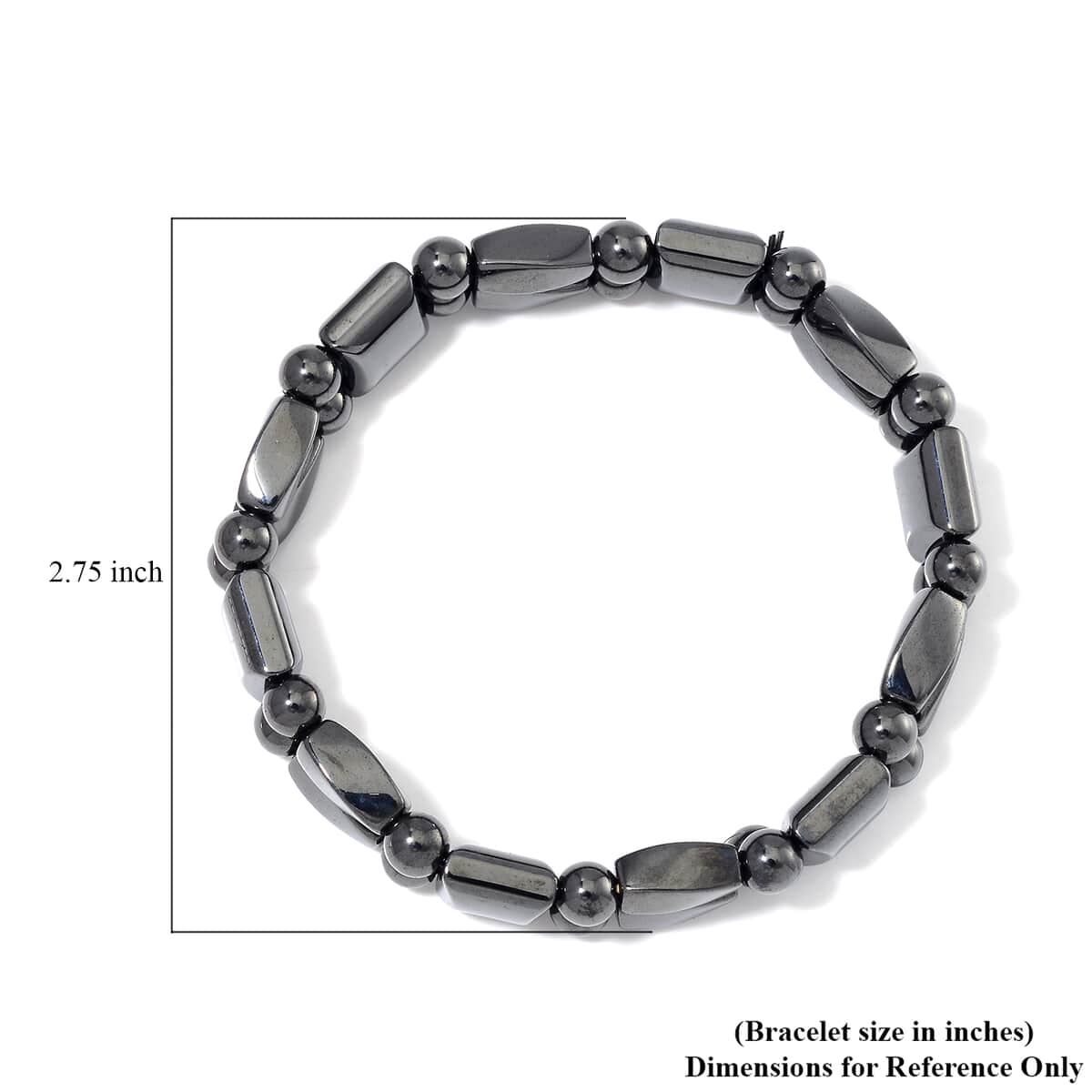 Hematite Stretch Section Bracelet 190.00 ctw image number 3