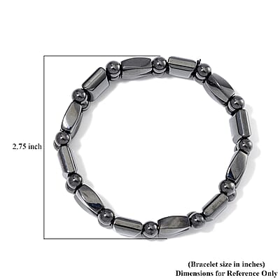 Hematite Stretch Section Bracelet 190.00 ctw