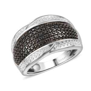 Karis Green Diamond Accent Band Ring in Platinum Bond (Size 10.0)