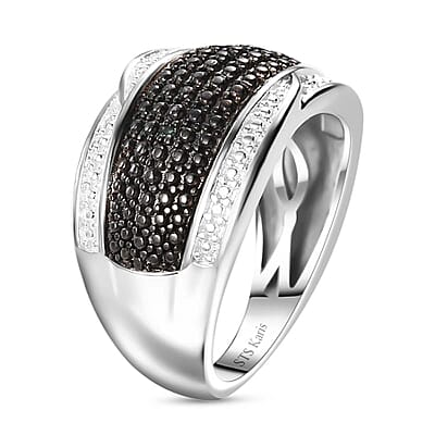 Karis Green Diamond (IR) Accent Band Ring in Platinum Bond (Size 10.0)