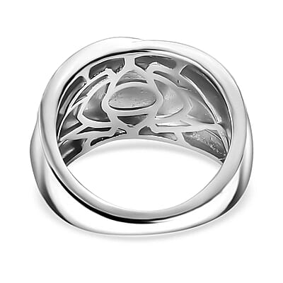 Karis Green Diamond (IR) Accent Band Ring in Platinum Bond (Size 10.0)