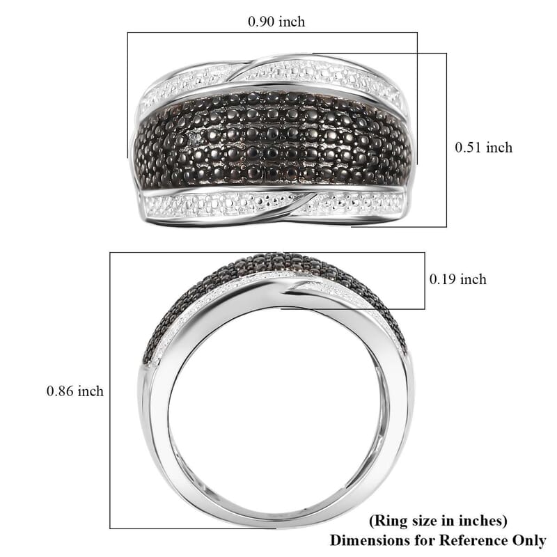 Karis Green Diamond (IR) Accent Band Ring in Platinum Bond (Size 10.0)