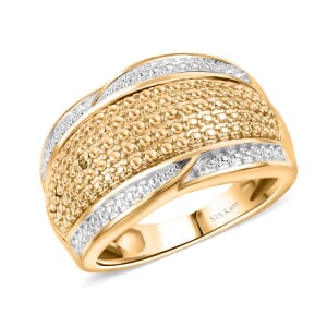 Karis Yellow Diamond Accent Band Ring in 18K Yellow Gold Plated (Size 9.0)