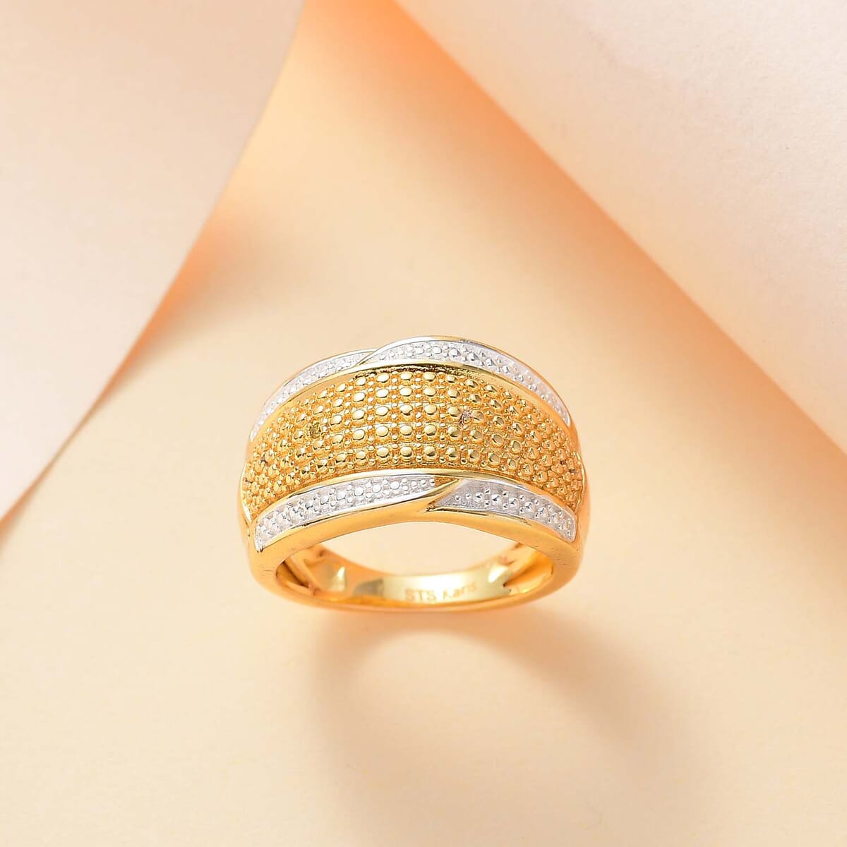 Karis Yellow Diamond Accent Band Ring in 18K Yellow Gold Plated (Size 9.0) image number 1