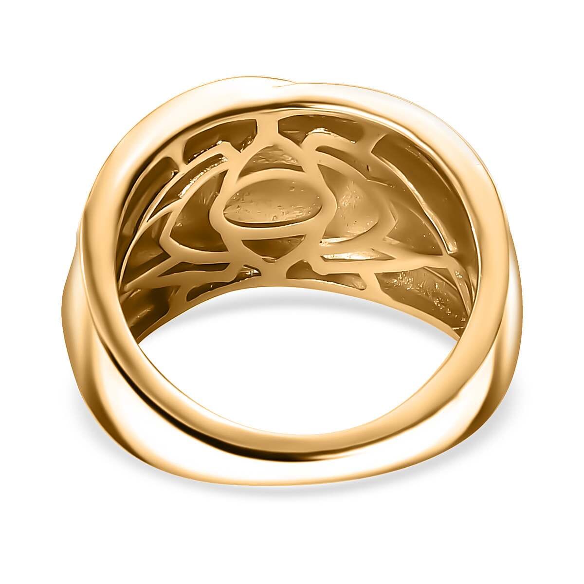 Karis Yellow Diamond Accent Band Ring in 18K Yellow Gold Plated (Size 9.0) image number 4