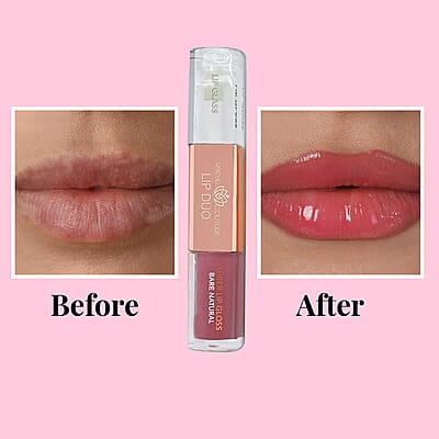 Rachel Couture Lip Duo (Lip Glass & Gloss)- Bare Natural