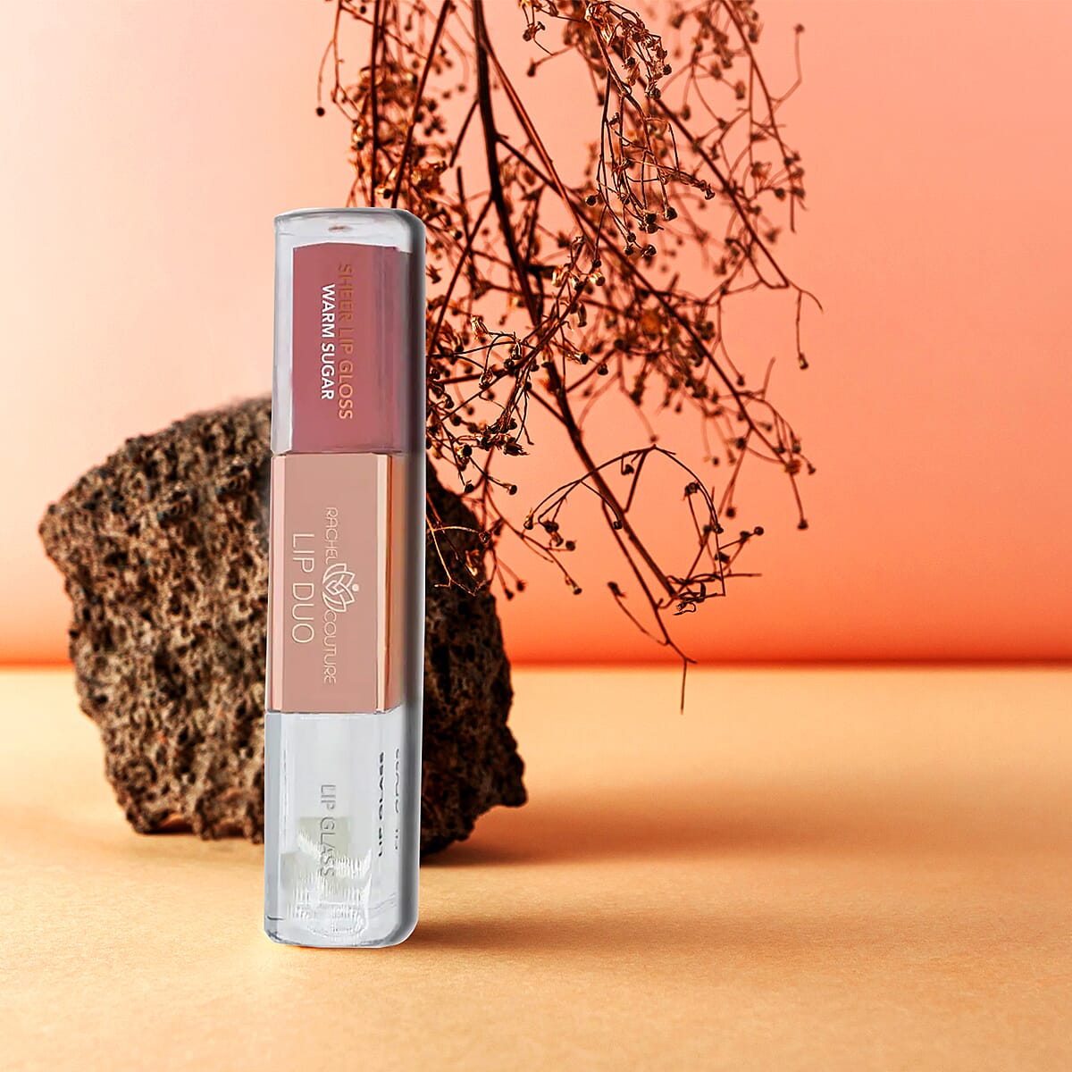 Rachel Couture Lip Duo (Lip Glass & Gloss)- Warm Sugar (Ships in 8-10 Days) image number 1