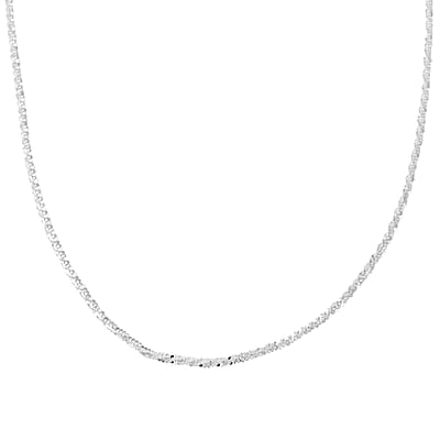 Sterling Silver Rock Chain Necklace 24 Inches 6.12 Grams