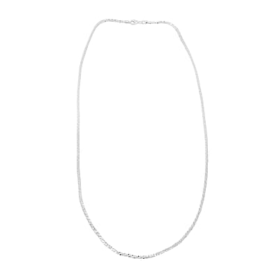 Sterling Silver Rock Chain Necklace 24 Inches 6.12 Grams