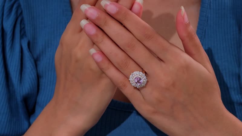 Premium Martha Rocha Kunzite, Moissanite Ring in 18K Vermeil RG Over Sterling Silver (Size 10.0) 4.20 ctw