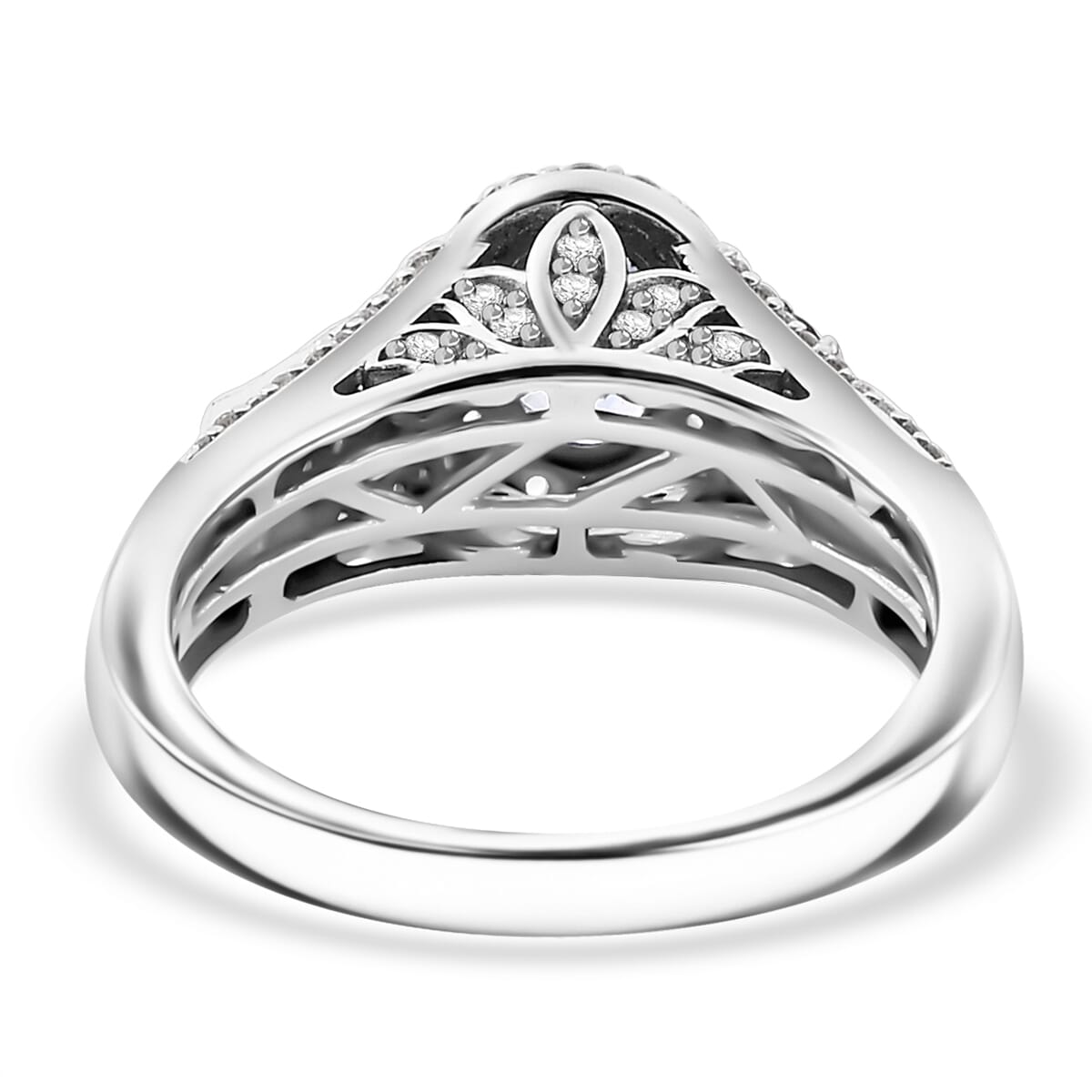 Ceylon Blue Sapphire and Multi Gemstone 1.75 ctw Mystic Twilight Ring in Rhodium Over Sterling Silver (Size 6.0) image number 4