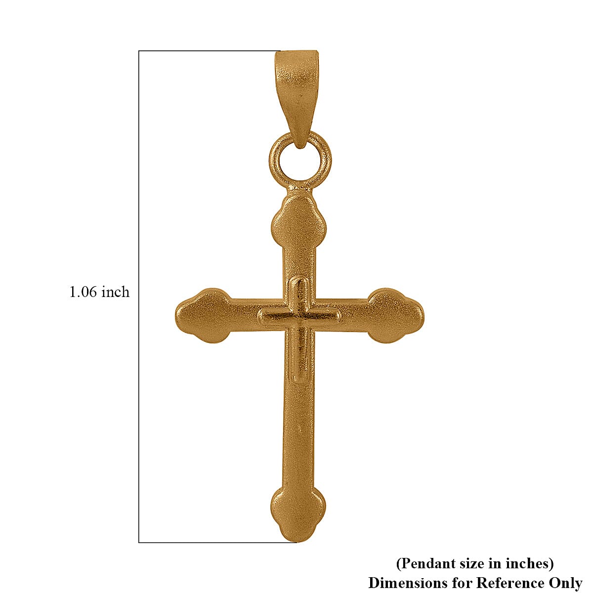 24K Yellow Gold Cross Pendant 0.50 Grams image number 4