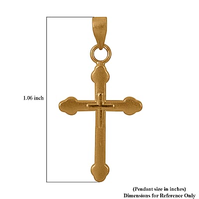 24K Yellow Gold Cross Pendant 0.50 Grams