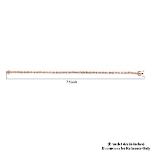 Natural Champagne Diamond 2.00 ctw Chevron Link Bracelet in Vermeil Rose Gold Over Sterling Si (7.25 In) 