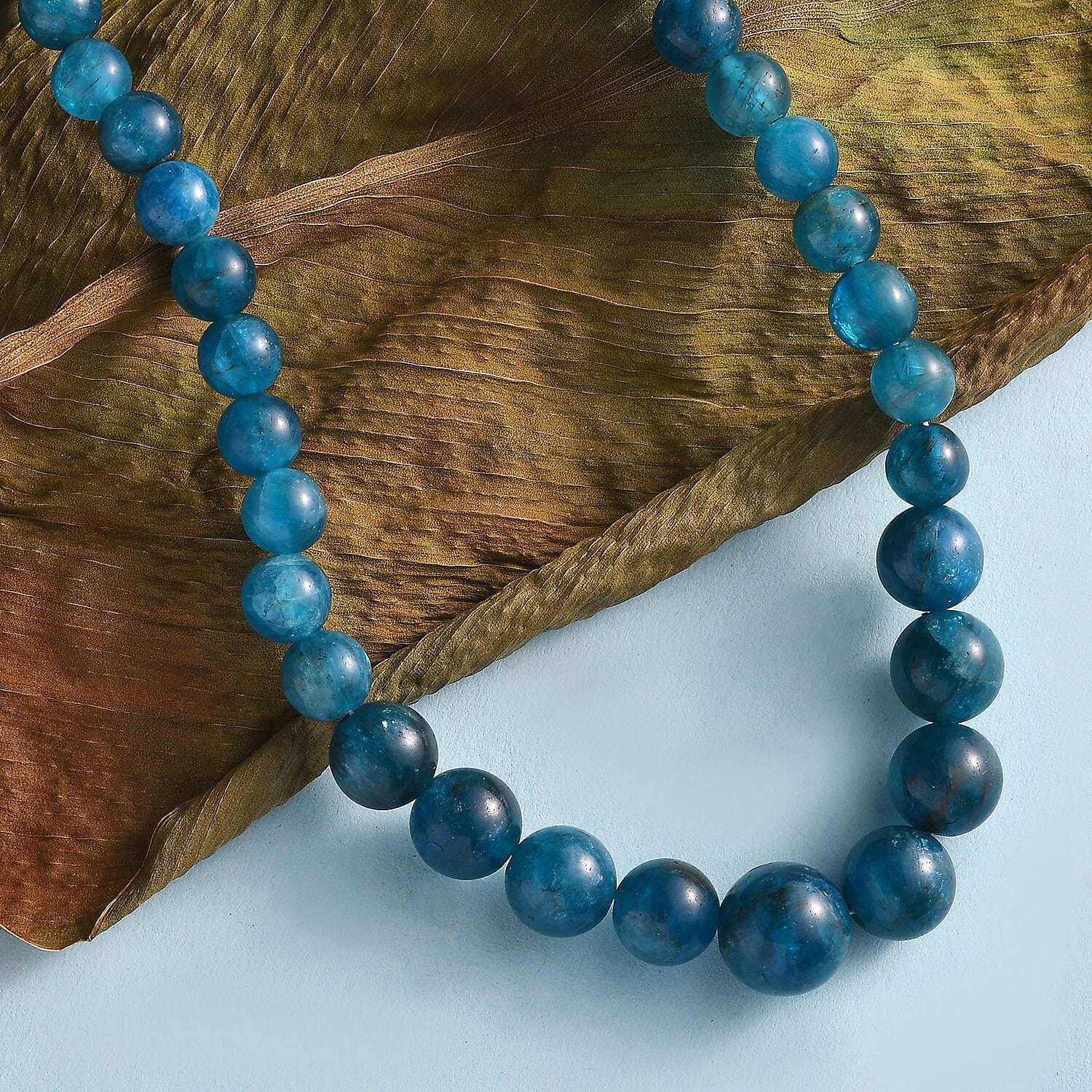 Neon Apatite 155.00 ctw Necklace in Rhodium Over Sterling Silver 20 Inches