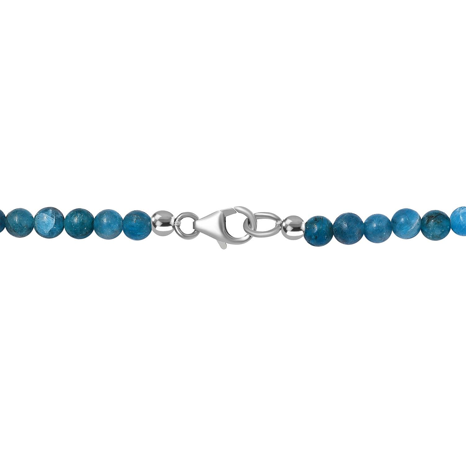 Neon Apatite 155.00 ctw Necklace in Rhodium Over Sterling Silver 20 Inches